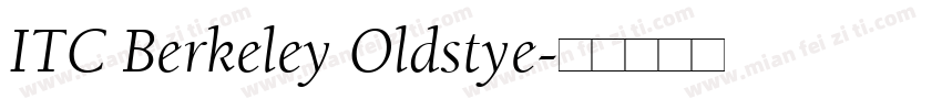 ITC Berkeley Oldstye字体转换